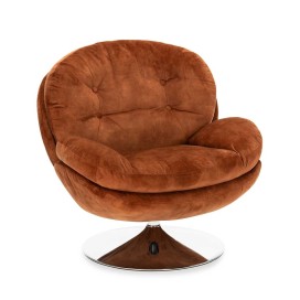 Fauteuil pivotant Memento argent velours | Athezza